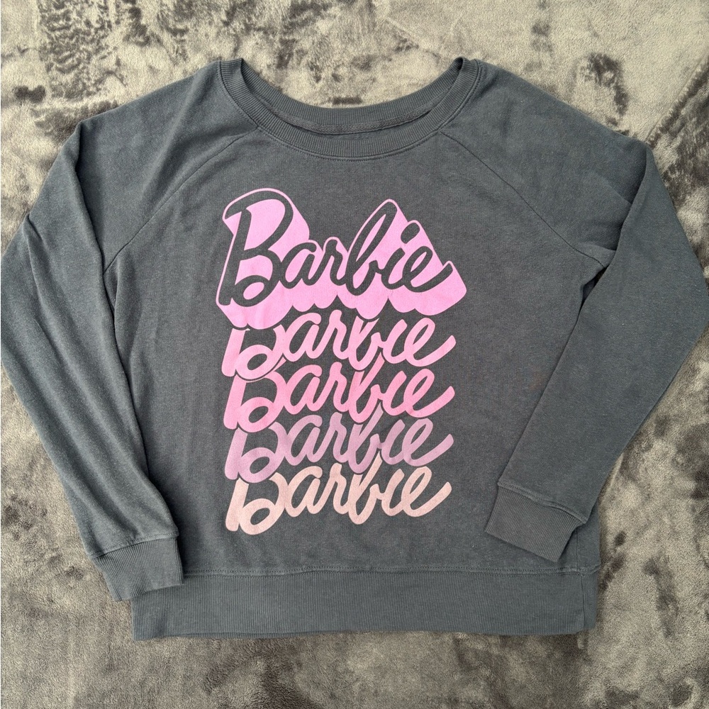Grayson Threads Gray Sweatshirt with Pink Detail